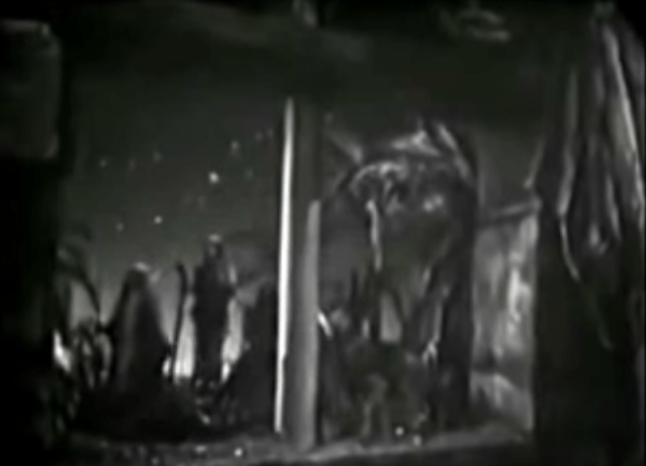 Shepherds and wise men visiting the Christ child. 