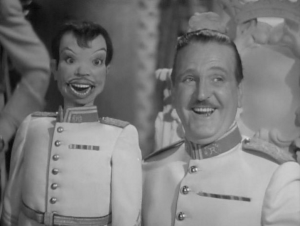 Frank Morgan and his dummy "Scrappy"