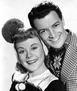 Sonja Henie and Cornel Wilde in "Wintertime." Your guess is as good as ours if they end up together. 