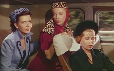 Ann Miller, Barbara Lawrence and Gloria DeHaven in "Two Tickets to Braodway" 
